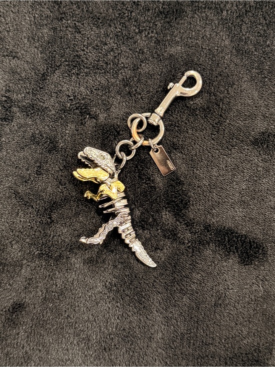 Coach Accessories - Coach HTF Gunmetal Glitter Rexy Dinosaur Adjustable Jaw, Arms & Legs Bag Charm